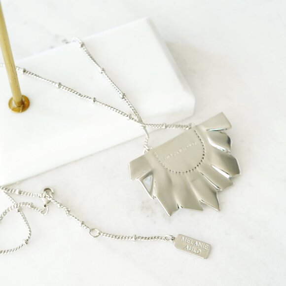 Anthropologie Melanie Auld Labradorite Pendant Necklace - Picture 2 of 3